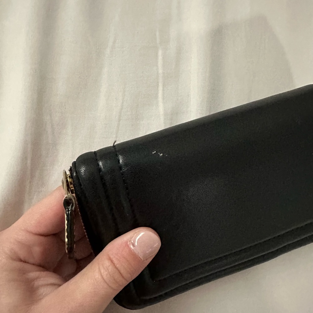 Coach Black Leather Zip Wallet - Picture 3 of 5